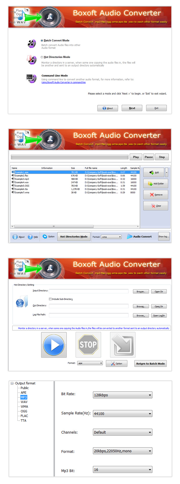 Boxoft audio converter Screenshots