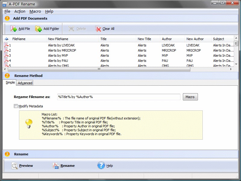PDF Filename Modifier 3.1.0 full