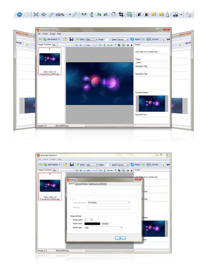 Boxoft JavaScript SlideShow Builder Screenshots