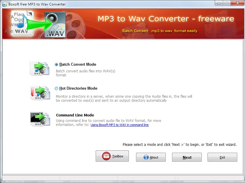 Windows 8 Boxoft MP3 to WAV Converter (freeware) full