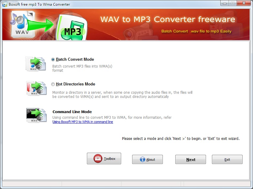 Boxoft MP3 to Wma Converter (freeware) 1.0 full