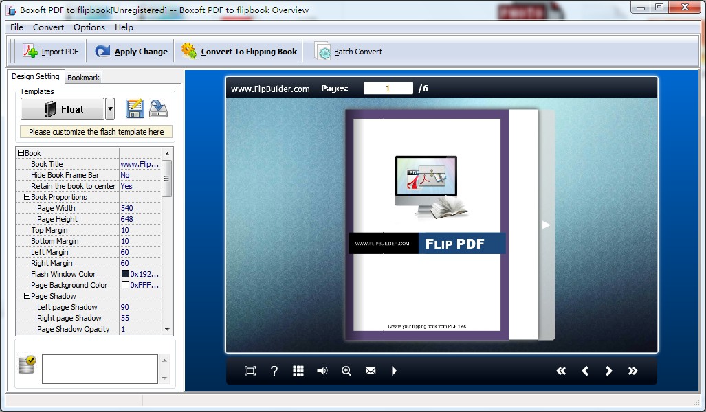 Boxoft PDF to Flipbook software