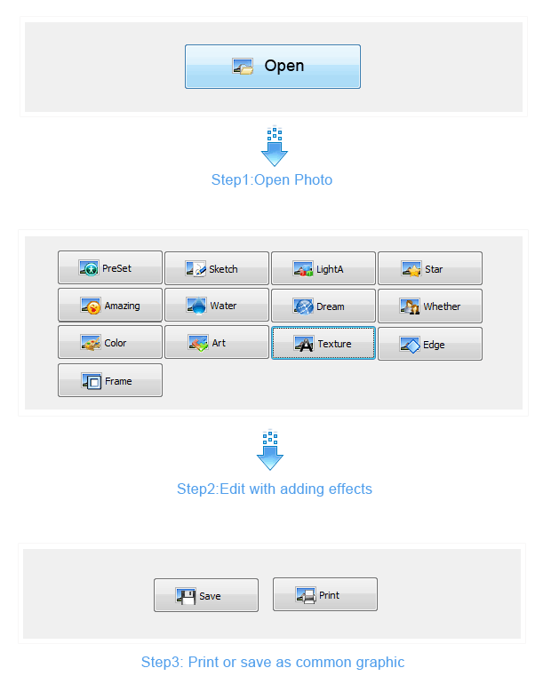   Boxoft make magic effects for photos three steps