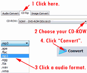 convert CD to common format